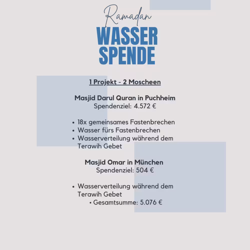 Wasserspende für Ramadan🌙💧