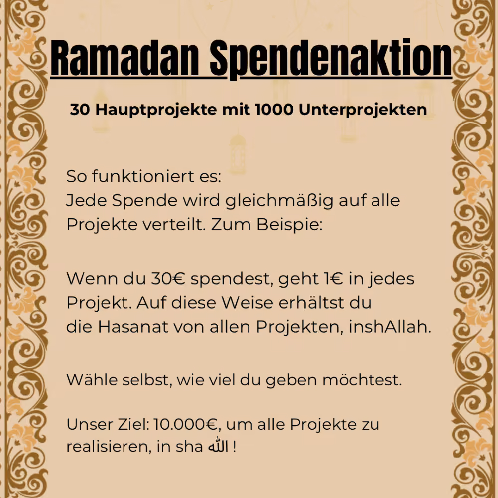 Ramadan Sammelspende 1447