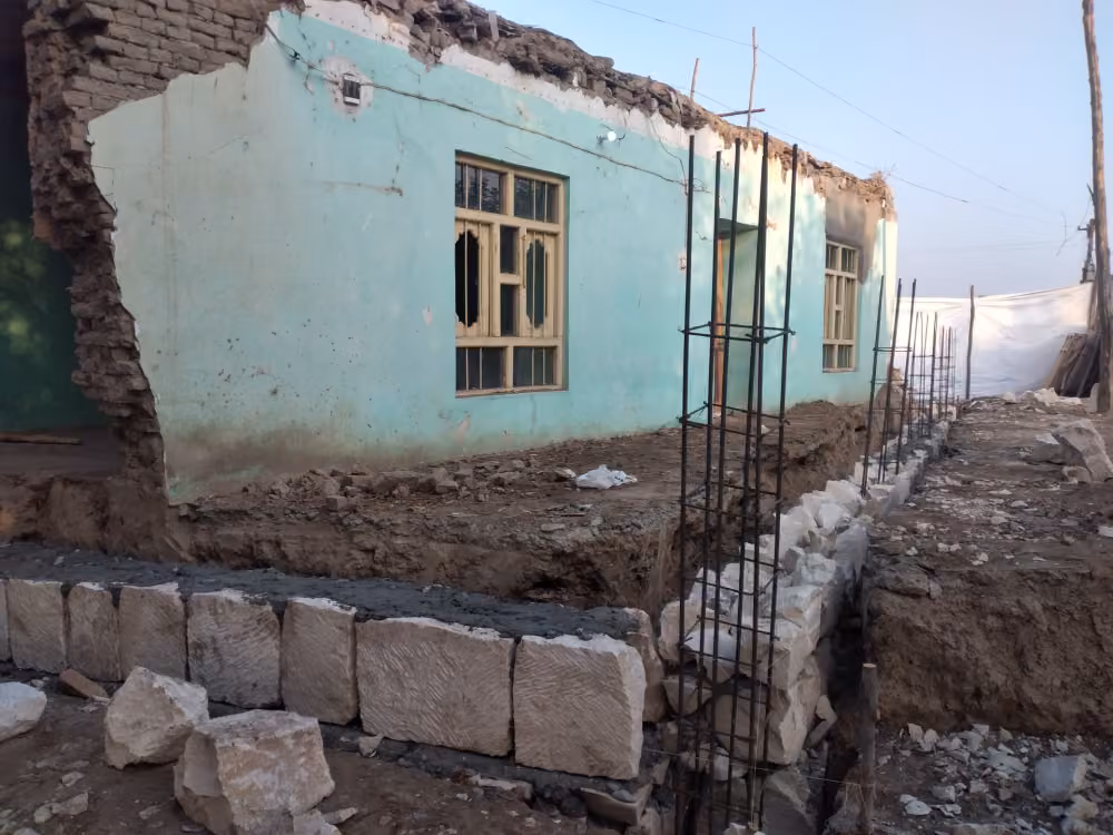 Wiederaufbau unserer Dorfmoschee in Kunduz-Chahrdara, Afghanistan