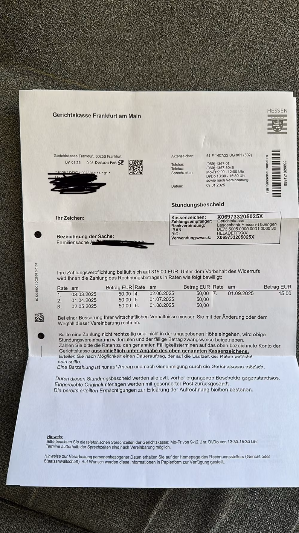 Unterstützung für einen Bruder in finanzieller Not