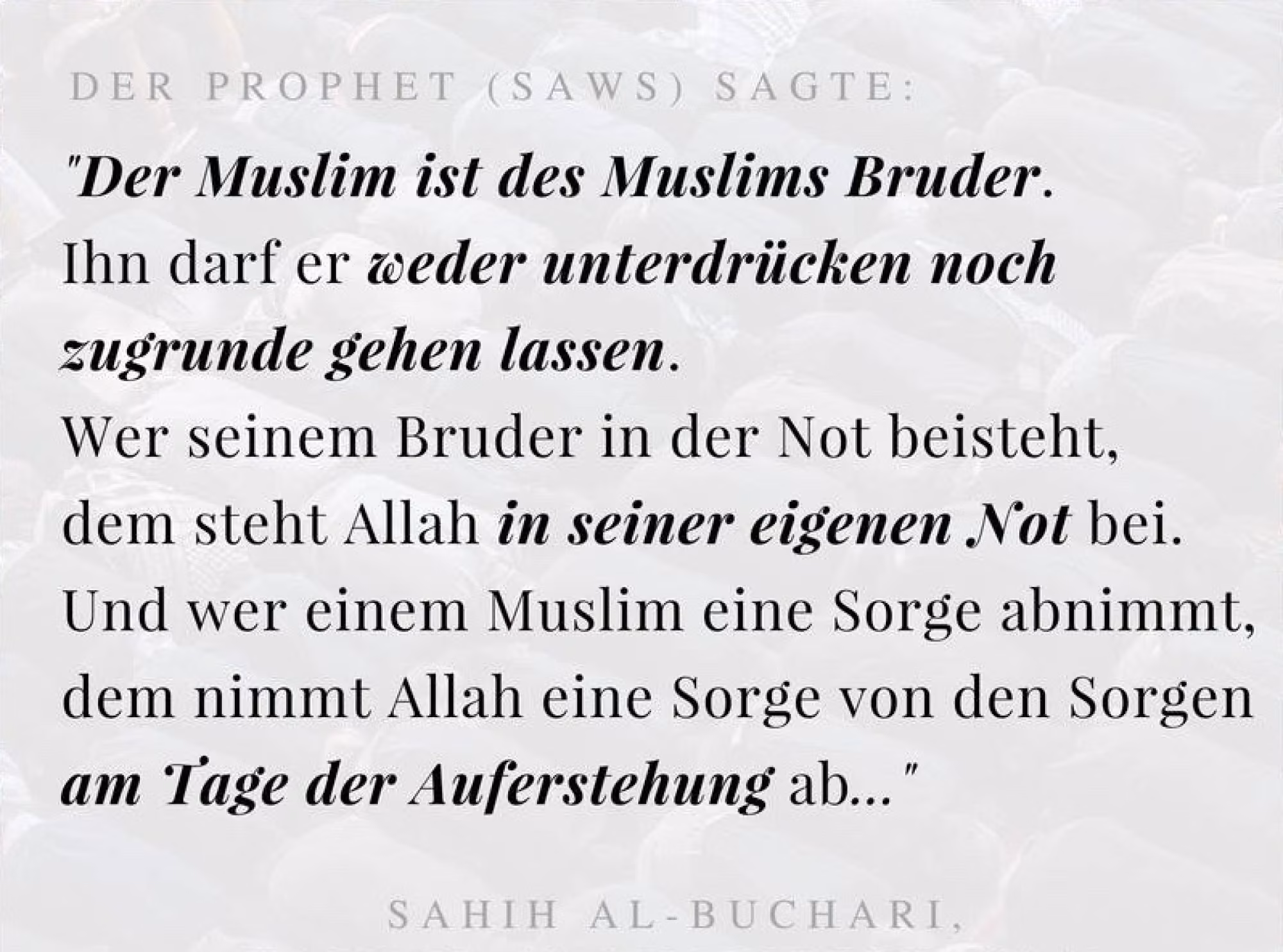 Einmalige Unterstützung für einen Bruder in Not