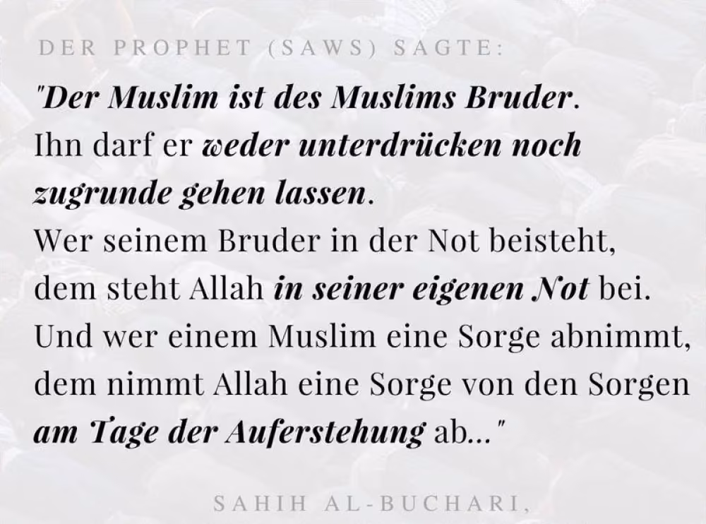 Einmalige Unterstützung für einen Bruder in Not
