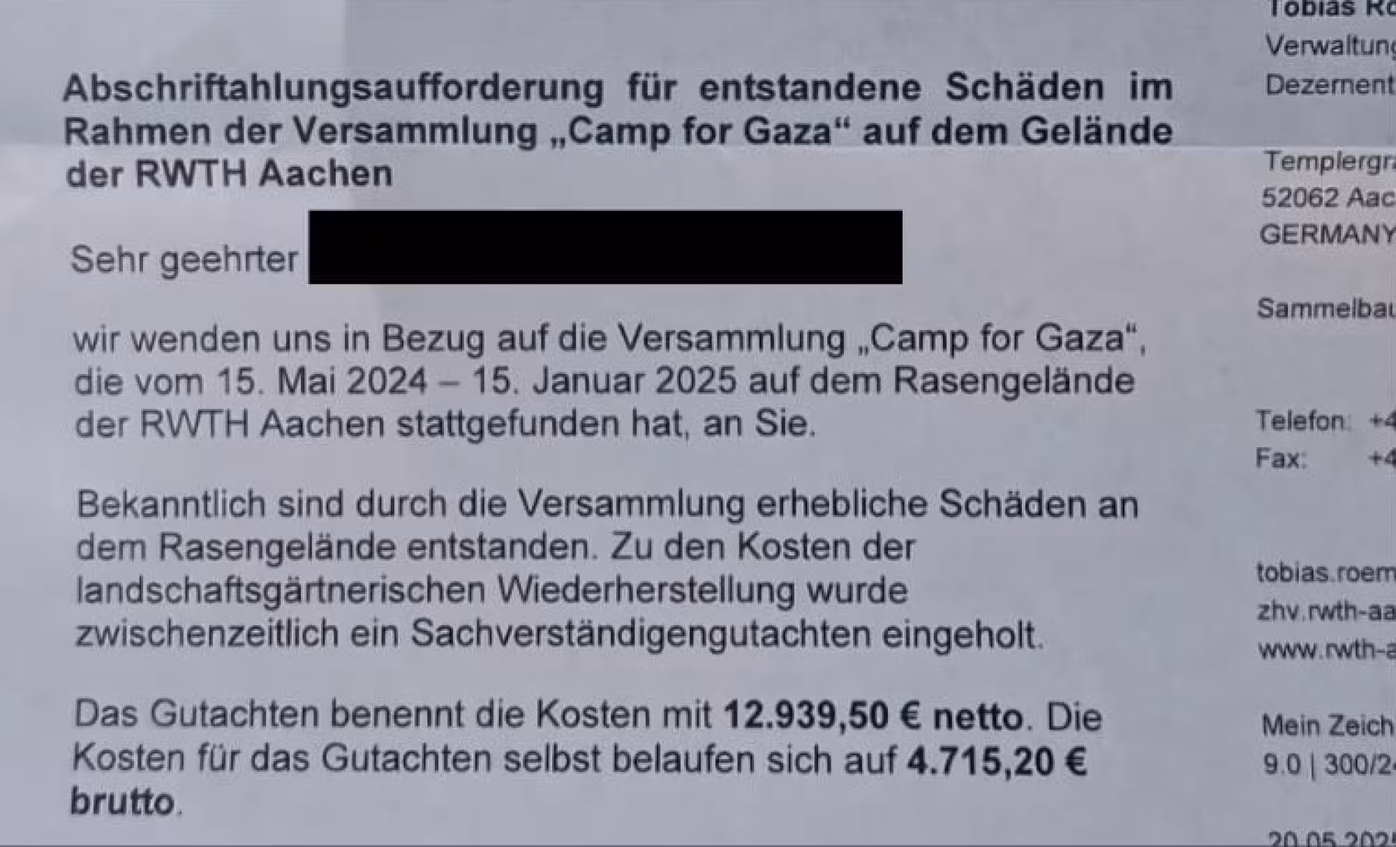 Gemeinsam gegen Einschüchterung durch die RWTH.