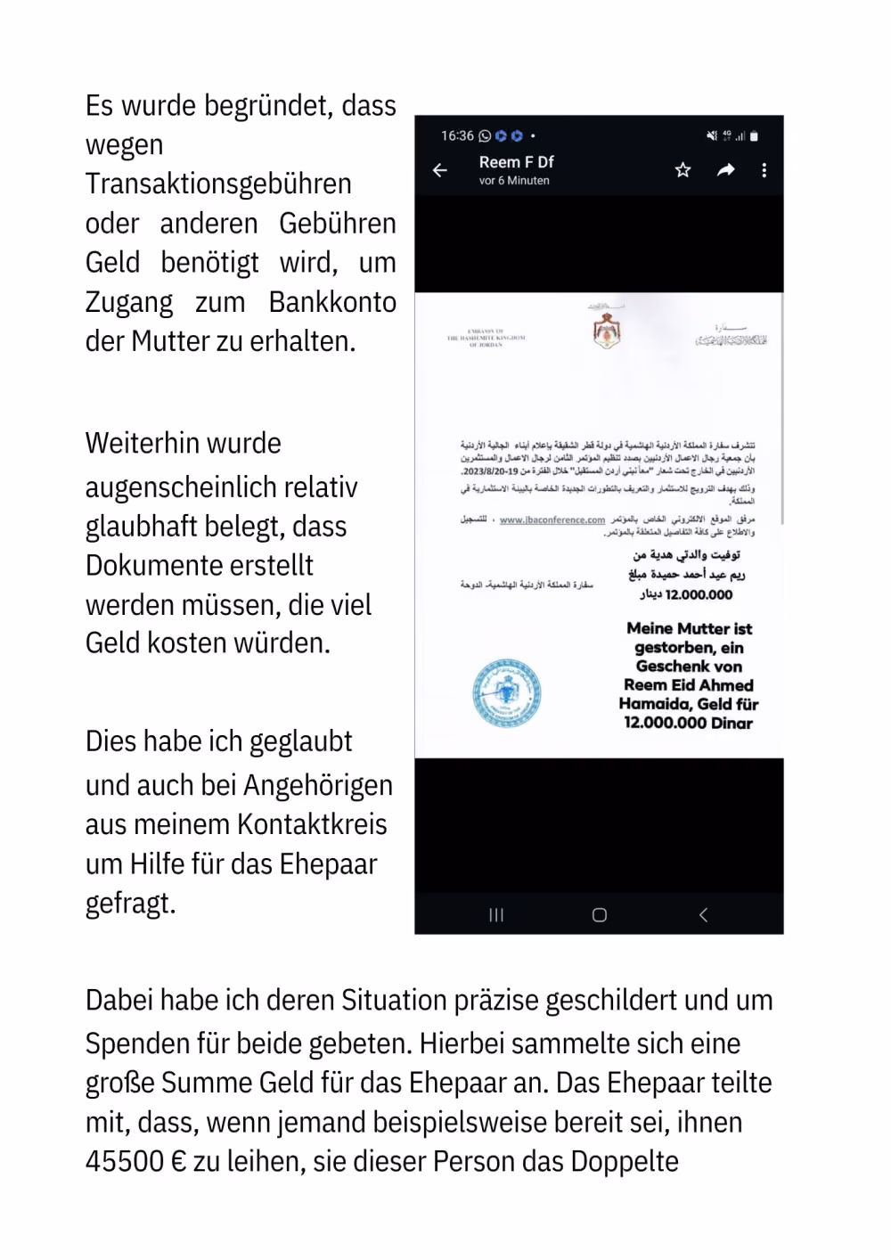 Ein Bruder in großer finanzieller Not