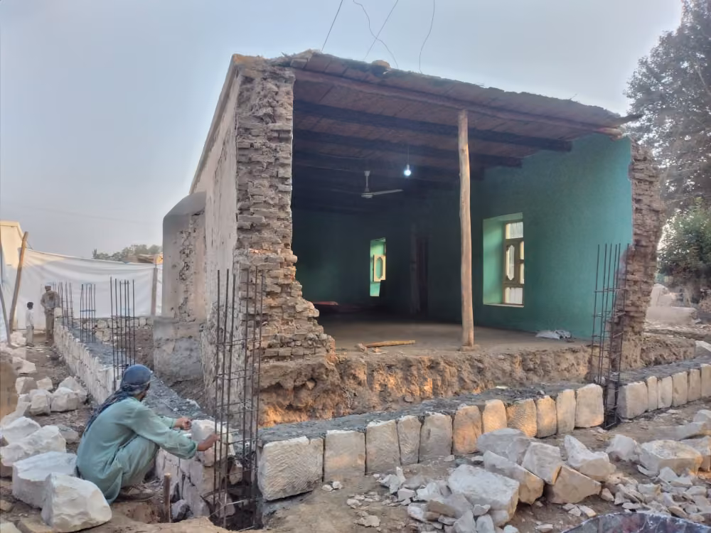 Wiederaufbau unserer Dorfmoschee in Kunduz-Chahrdara, Afghanistan