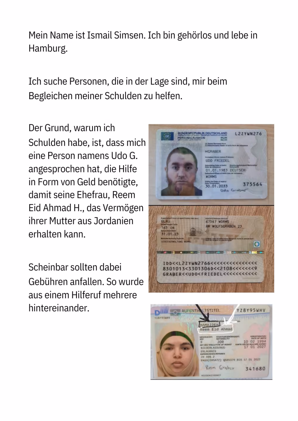 Ein Bruder in großer finanzieller Not